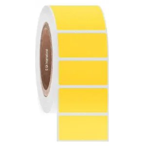 LabTAG FJT-28C3-2YE Permanent FreezerTAG - Deep-Freeze Labels for Thermal-Transfer Barcode Printers 2" x 1", Yellow 3 Inch Core