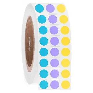 LabTAG FJT-293NOTC3-6MC1 Permanent FreezerTAG - Deep-Freeze Labels for Thermal-Transfer Barcode Printers 0.5" (3 across), Multicolor1 1 Inch Core