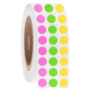 LabTAG FJT-293NOTC3-6MC3 Permanent FreezerTAG - Deep-Freeze Labels for Thermal-Transfer Barcode Printers 0.5" (3 across), Multicolor3 3 Inch Core