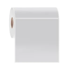 LabTAG FJT-295C1-0.3WH Permanent FreezerTAG - Deep-Freeze Labels for Thermal-Transfer Barcode Printers 3.875" x 3.875", White, 1" Core