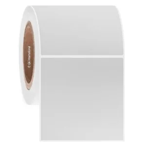 LabTAG FJT-295C3-0.5WH Permanent FreezerTAG - Deep-Freeze Labels for Thermal-Transfer Barcode Printers 3.875" x 3.875", White, 3" Core