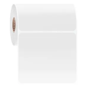 LabTAG FJT-297C1-0.3WH Permanent FreezerTAG - Deep-Freeze Labels for Thermal-Transfer Barcode Printers 3.875" x 3.375", White, 1" Core