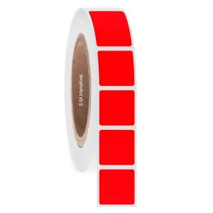 LabTAG FJT-29C3-3RE Permanent FreezerTAG - Deep-Freeze Labels for Thermal-Transfer Barcode Printers 1" x 1", Red 3 Inch Core