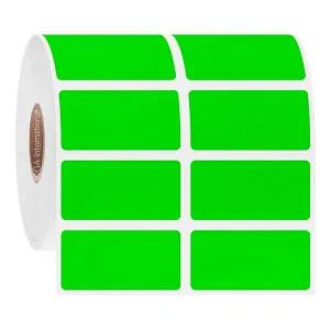 LabTAG FJT-30C1-2GA Permanent FreezerTAG - Deep-Freeze Labels for Thermal-Transfer Barcode Printers 1.5" x 0.75", Green Apple, 1" Core