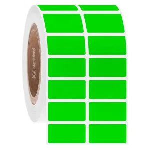 LabTAG FJT-30C3-4GA Permanent FreezerTAG - Deep-Freeze Labels for Thermal-Transfer Barcode Printers 1.5" x 0.75", Green Apple, 3" Core