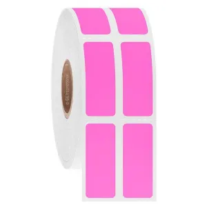 LabTAG FJT-34C1-2PI Permanent FreezerTAG - Deep-Freeze Labels for Thermal-Transfer Barcode Printers 0.5" x 1.25", Pink, 1" Core