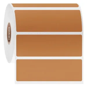 LabTAG FJT-36C1-1BR Permanent FreezerTAG - Deep-Freeze Labels for Thermal-Transfer Barcode Printers 3" x 1", Moka 1 Inch Core