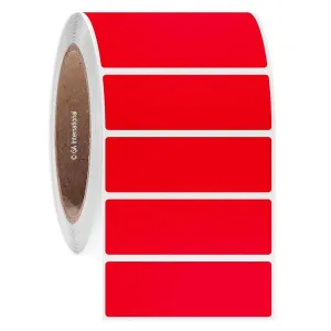 LabTAG FJT-36C3-1RE Permanent FreezerTAG - Deep-Freeze Labels for Thermal-Transfer Barcode Printers 3" x 1", Red 3 Inch Core