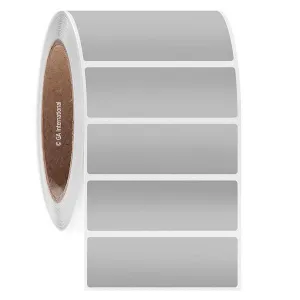 LabTAG FJT-36C3-1SI Permanent FreezerTAG - Deep-Freeze Labels for Thermal-Transfer Barcode Printers 3" x 1", Silver 3 Inch Core
