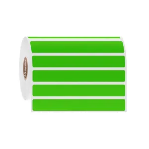 LabTAG FJT-42C1-1GA Permanent FreezerTAG - Deep-Freeze Labels for Thermal-Transfer Barcode Printers 4" x 0.5", Green Apple, 1" Core