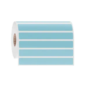 LabTAG FJT-42C1-1LBL Permanent FreezerTAG - Deep-Freeze Labels for Thermal-Transfer Barcode Printers 4" x 0.5", Light Blue, 1" Core