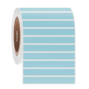 LabTAG FJT-42C3-3LBL Permanent FreezerTAG - Deep-Freeze Labels for Thermal-Transfer Barcode Printers 4" x 0.5", Light Blue, 3" Core