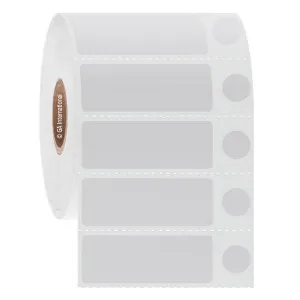 LabTAG FJT-514C1-2WH Permanent FreezerTAG - Deep-Freeze Labels for Thermal-Transfer Barcode Printers 1.73 x 0.63 in + 0.374 in, White 1 Inch Core