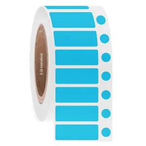 LabTAG FJT-514C3-4BL Permanent FreezerTAG - Deep-Freeze Labels for Thermal-Transfer Barcode Printers 1.73 x 0.63 in + 0.374 in, Blue 3 Inch Core