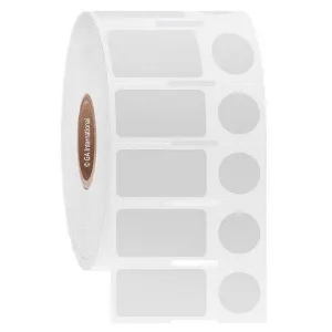 LabTAG FJT-52NOTC1-2WH Permanent FreezerTAG - Deep-Freeze Labels for Thermal-Transfer Barcode Printers 0.94 x 0.5 in + 0.437 in, White 1 Inch Core