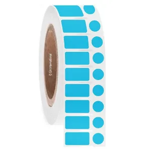 LabTAG FJT-52NOTC3-4BL Permanent FreezerTAG - Deep-Freeze Labels for Thermal-Transfer Barcode Printers 0.94 x 0.5 in + 0.437 in, Blue 3 Inch Core