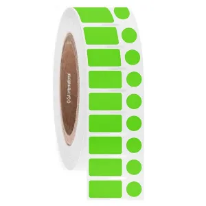 LabTAG FJT-52NOTC3-4GA Permanent FreezerTAG - Deep-Freeze Labels for Thermal-Transfer Barcode Printers 0.94 x 0.5 in + 0.437 in, Green 3 Inch Core