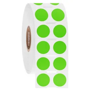 LabTAG FJT-53NOTC1-2GA Permanent FreezerTAG - Deep-Freeze Labels for Thermal-Transfer Barcode Printers 0.5", Green Apple, 1" Core