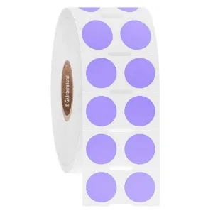 LabTAG FJT-53NOTC1-2LA Permanent FreezerTAG - Deep-Freeze Labels for Thermal-Transfer Barcode Printers 0.5", Lavender, 1" Core