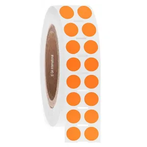 LabTAG FJT-53NOTC3-2OR Permanent FreezerTAG - Deep-Freeze Labels for Thermal-Transfer Barcode Printers 0.5", Orange, 3" Core