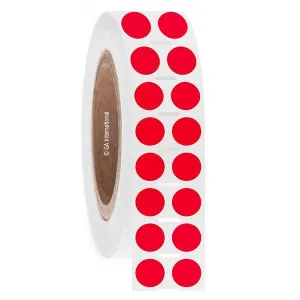 LabTAG FJT-53NOTC3-2RE Permanent FreezerTAG - Deep-Freeze Labels for Thermal-Transfer Barcode Printers 0.5", Red, 3" Core