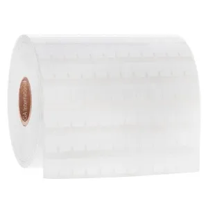 LabTAG FJT-557C1-2WH IDenti-PCR Thermal-Transfer Printable Barcode Labels for Divisible PCR Microplates 4.25" x 0.47", White 1 Inch Core