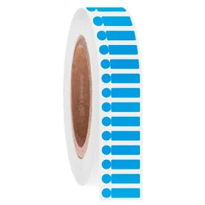 LabTAG FJT-564SBC3-4BL FreezerTAG with SnapPEEL Technology - Deep-Freeze Labels for High-Profile PCR Tubes 0.75 x 0.25 in + 0.25 in, Blue 3 Inch Core