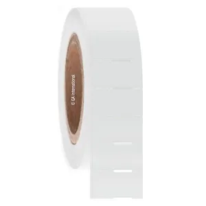 LabTAG GANA-9NOTC3-2 Cryo-OmniTAG - Transparent Cryogenic & Autoclave-Resistant Thermal-Transfer Labels 1.25" x 0.875", Clear, 3" Core