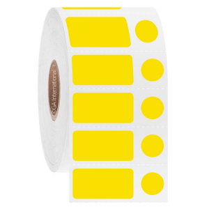 LabTAG JTTA-183C1-2YE NitroTAG - Cryogenic Barcode Labels for Liquid Nitrogen Storage 1" x 0.5" + 0.375", Yellow, 1" Core