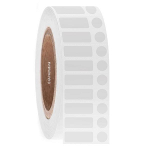 LabTAG JTTA-228C3-4WH NitroTAG - Cryogenic Barcode Labels for Liquid Nitrogen Storage 1" x 0.375" + 0.375", White, 3" Core