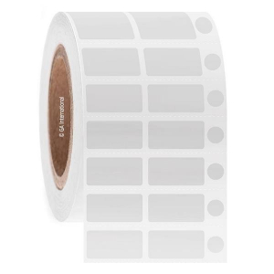 LabTAG JTTA-266C3-2WH NitroTAG - Cryogenic Barcode Labels for Liquid Nitrogen Storage 1.25" x 0.625" + 0.375", White, 3" Core