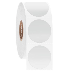 LabTAG JTTA-273C1-1WH NitroTAG - Cryogenic Barcode Labels for Liquid Nitrogen Storage 1.125" / 28.6mm (circle), White, 1" Core