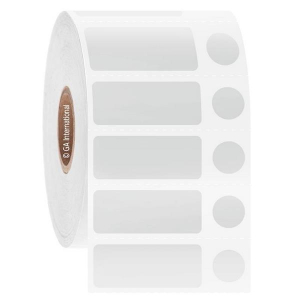 LabTAG JTTA-274C1-2WH NitroTAG - Cryogenic Barcode Labels for Liquid Nitrogen Storage 1.25" x 0.5" + 0.375", White, 1" Core