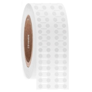 LabTAG JTTA-288NPNOTC3-4WH NitroTAG - Cryogenic Barcode Labels for Liquid Nitrogen Storage 0.25" / 6.4mm (circle) (4 across), White, 3" Core