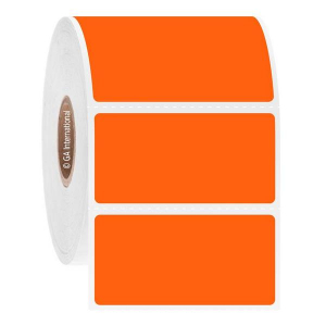 LabTAG JTTA-28C1-2OR NitroTAG - Cryogenic Barcode Labels for Liquid Nitrogen Storage 2" x 1" / 50.8mm x 25.4mm, Orange, 1" Core