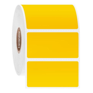 LabTAG JTTA-28C1-2YE NitroTAG - Cryogenic Barcode Labels for Liquid Nitrogen Storage 2" x 1" / 50.8mm x 25.4mm, Yellow, 1" Core