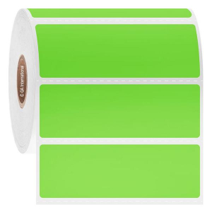 LabTAG JTTA-36C1-1GA NitroTAG - Cryogenic Barcode Labels for Liquid Nitrogen Storage 3" x 1" / 76.2mm x 25.4mm, Green Apple, 1" Core