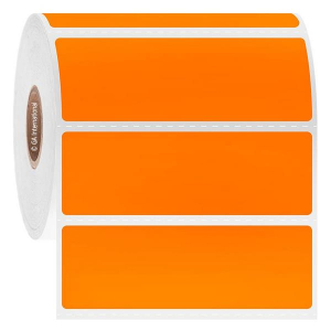 LabTAG JTTA-36C1-1OR NitroTAG - Cryogenic Barcode Labels for Liquid Nitrogen Storage 3" x 1" / 76.2mm x 25.4mm, Orange, 1" Core