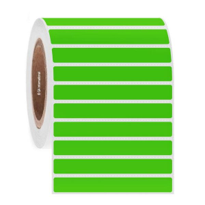 LabTAG JTTA-42C3-3GA NitroTAG - Cryogenic Barcode Labels for Liquid Nitrogen Storage 4" x 0.5"/ 101.6mm x 12.7mm, Green Apple, 3" Core