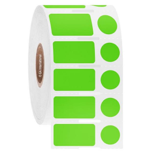 LabTAG JTTA-52NOTC1-2GA NitroTAG - Cryogenic Barcode Labels for Liquid Nitrogen Storage 0.94" x 0.5" + 0.437", Green Apple 1 Inch Core