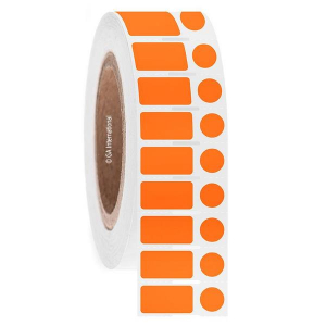 LabTAG JTTA-52NOTC3-4OR NitroTAG - Cryogenic Barcode Labels for Liquid Nitrogen Storage 0.94" x 0.5" + 0.437", Orange, 3" Core