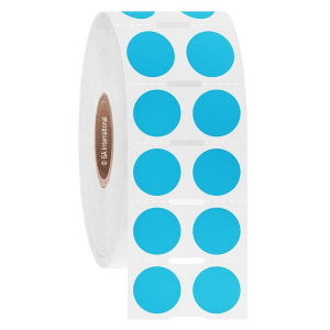 LabTAG JTTA-53NOTC1-2BL NitroTAG - Cryogenic Barcode Labels for Liquid Nitrogen Storage 0.5" / 12.7mm (circle) (2 across), Blue, 1" Core