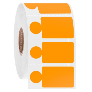 LabTAG JTTA-562SBC1-2OR NitroTAG with SnapPEEL Technology - Cryo Barcode Labels for Liquid Nitrogen Storage 1.125 x 0.75 + 0.437, Orange 1 Inch Core