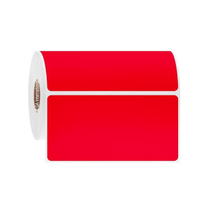 LabTAG JTTA-62C1-0.5RE NitroTAG - Cryogenic Barcode Labels for Liquid Nitrogen Storage 4" x 2" / 101.6mm x 50.8mm, Red, 1" Core