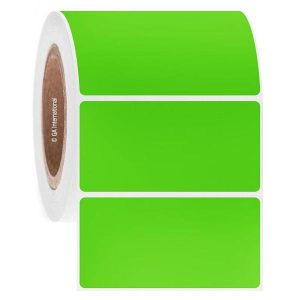 LabTAG JTTA-62C3-1GA NitroTAG - Cryogenic Barcode Labels for Liquid Nitrogen Storage 4" x 2" / 101.6mm x 50.8mm, Green Apple, 3" Core