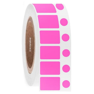 LabTAG JTTA-70C3-4PI NitroTAG - Cryogenic Barcode Labels for Liquid Nitrogen Storage 1.125" x 0.75" + 0.437", Pink, 3" Core