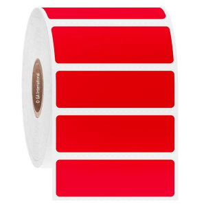 LabTAG JTTA-85C1-2RE NitroTAG - Cryogenic Barcode Labels for Liquid Nitrogen Storage 2" x 0.625" / 50.8mm x 15.9mm, Red, 1" Core
