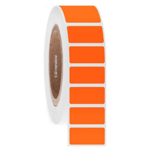LabTAG JTTA-9C3-1OR NitroTAG - Cryogenic Barcode Labels for Liquid Nitrogen Storage 1.25" x 0.875" / 31.8mm x 22.2mm, Orange, 3" Core