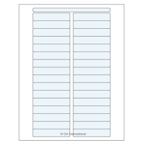 LabTAG KLT-75TR Transparent Permanent Cryo-LazrTAG - Cryogenic & Autoclave Resistant Laser Labels (US Letter Size) 3" x 0.625", Transparent