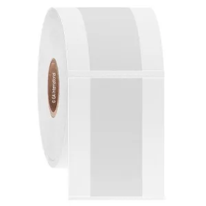 LabTAG L2FS-5C1-1WH CryoSTUCK - Cryogenic Thermal-Transfer Labels for Frozen Vials & Tubes 1.625" x 2", White + Transparent, 1" Core